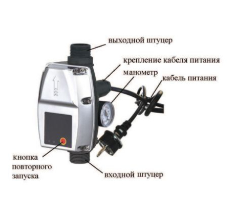 Автоматика “Vodotok” ЭДД-5 (1.1 кВт, вилка + розетка на кабеле) фото 1