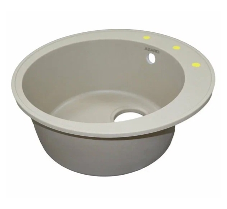 Мойка кухонная кварцевая AZARIO Sivas (480х480х197) Песочная (сифон) CS00097655 фото 1