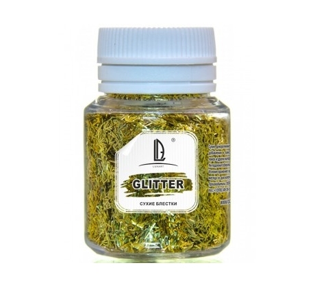 Блестки декоративные Luxart Glitter Золото Голография палочки 0.2х1.5мм 0.012кг фото 1