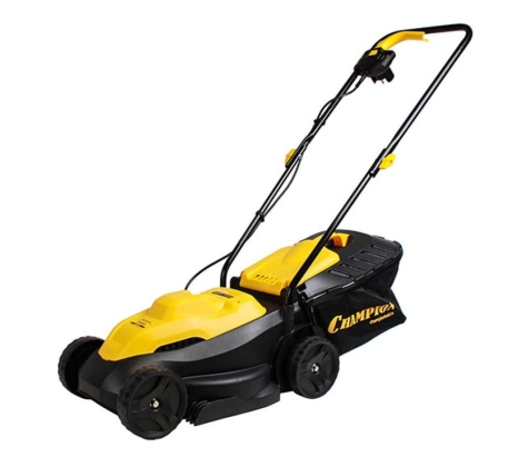 Газонокосилка эл. CHAMPION EM3411 (1 кВт  пласт+ткань 30л  шир.320мм выс.25-65мм, 6,4кг) фото 1