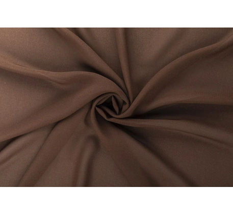 Тюль Вуаль шелк 500х260 с утяжелителем шоколад фото 1