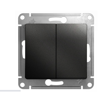 Выключатель 2кл с/у антрацит механизм Glossa Schneider Electric GSL000751 фото 1