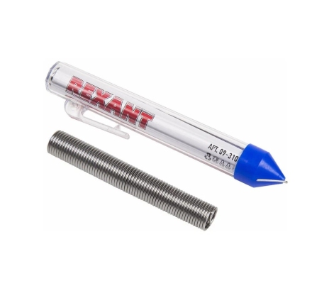 Припой с канифолью 20гр d1мм (Sn60 Pb40 Flux 2.2%) REXANT 09-3103 фото 1