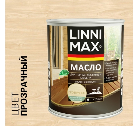 Масло для террас, лестниц и мебели LINIMAX 0.75л. 948105191 фото 1