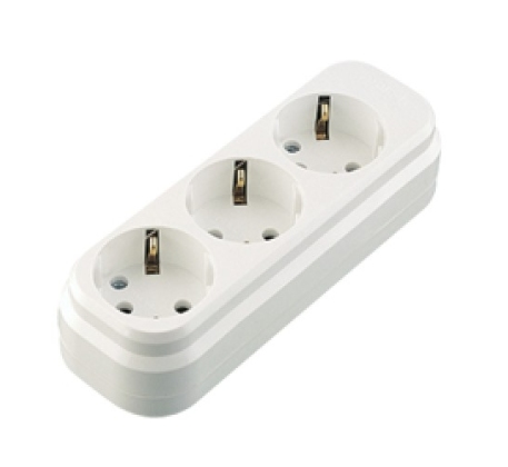 Колодка MGP 131/331 3-х местн. розетка. c заземлением Makel фото 1