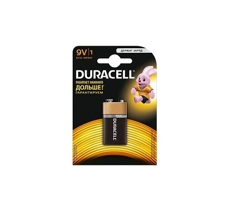 Батарейка DURACELL 6LR61 крона 9V алкалиновая бл./1шт. фото 1