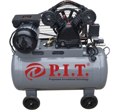 Компрессор P.I.T. PAC 016002-3.3/100 (3.3кВт, 370л/мин, 100л., 2 выхода) фото 1