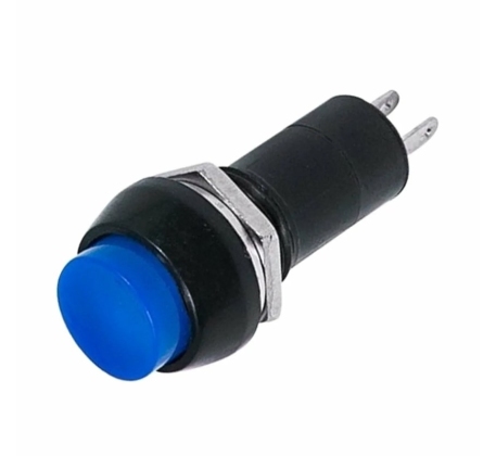 Выключатель-кнопка 250V 1А (2с) (ON)-OFF Б/Фикс синяя REXANT 36-3041 фото 1