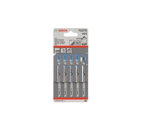 Пилки д/лобзика Bosch 1уп/5шт. Т227D (металл) 2608631030 фото 1