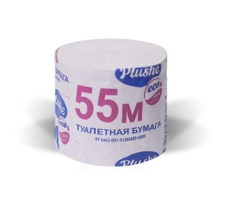Туалетная бумага без втулки 55м светло-серая 1 слой 48шт/уп. ТБНФ53 фото 1