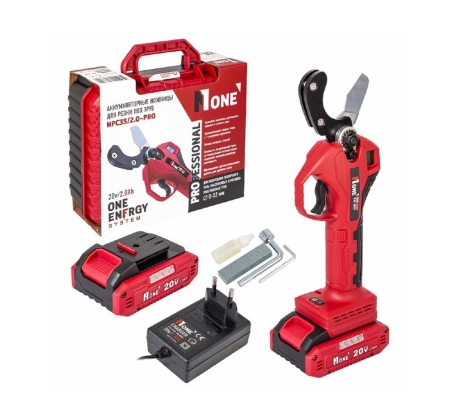 Ножницы акк.для резки ПВХ труб №1 NPC35/2.0-PRO (20V,2.0Ah,32мм толщ.реза,Dтрубы=0-32мм 2АКК,1з/у) фото 1