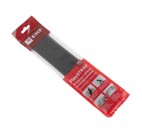 Хомут гибкий (20шт.) черный FlexSTRAP EKF фото 1