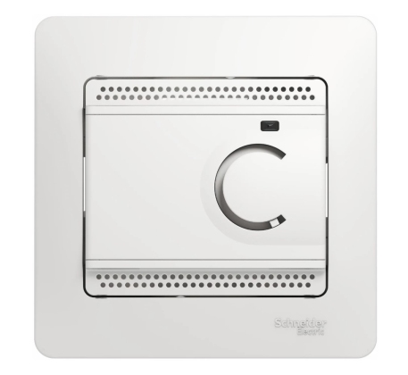 Терморегулятор теплого пола с датчиком с/у белый в сборе Glossa Schneider Electric GSL000138 фото 1