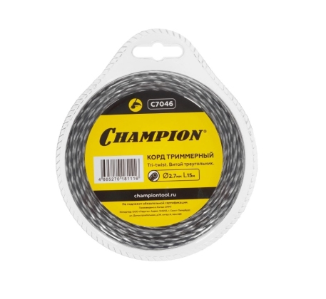 Корд трим.CHAMPION Tri-twist 2.7мм*15м (витой треугольник), CHAMPION, КИТАЙ, C7046 фото 1
