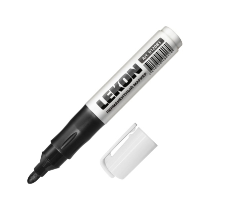 Маркер LEKON ReFresh перманентный заправляемый ЧЕРНЫЙ 3мм 012083/0481702 фото 1