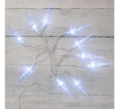 Электрогирлянда Neon-night Сосульки, на батарейках, 10 LED ламп, 1,5 м, белая 303-094/225717 фото 1