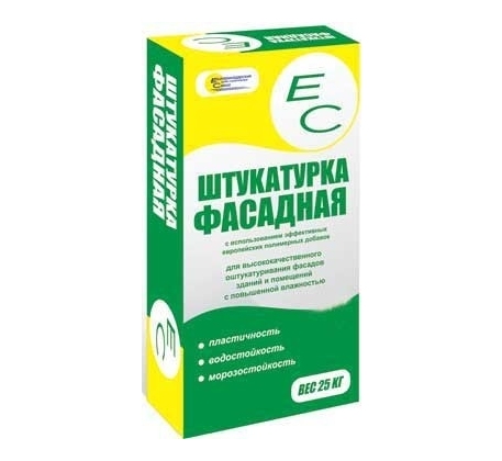 Штукатурка фасадная серая ЕС  25кг (армированная)  (под./54шт) фото 1