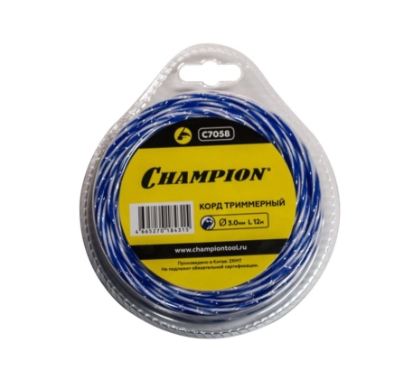 Корд трим.CHAMPION Sky-cutter 3.0мм* 12м (витой квадрат), CHAMPION C7058 фото 1