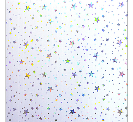 Панель стеновая ПВХ  0,25х3,0м  Звездопад белый голография (Крымск) фото 1