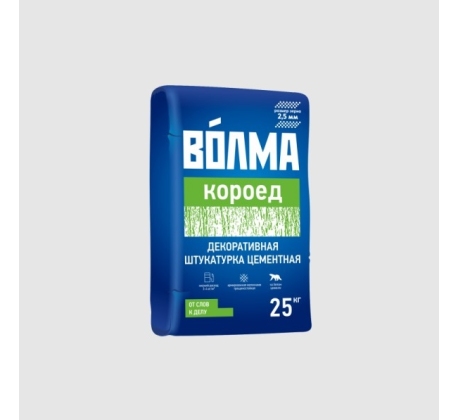 Штукатурка декоративная Волма-Короед белый фракция 2,5мм  25кг   (под./48шт) фото 1