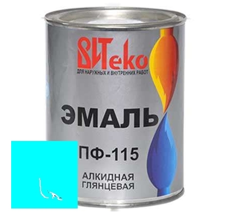 Эмаль ВИТЕКО ПФ-115 бирюза 1.8кг фото 1