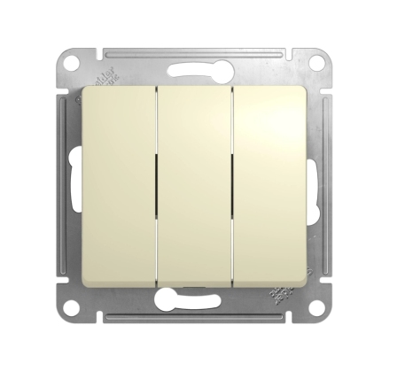 Выключатель 3кл с/у крем механизм Glossa Schneider Electric GSL000231 фото 1