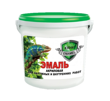 Эмаль акриловая EFFEKT для нар/вн работ белая 2.5л. фото 1