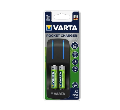 Зарядное устройство VARTA Pocket Charger+4xAA 2100мАч . фото 1