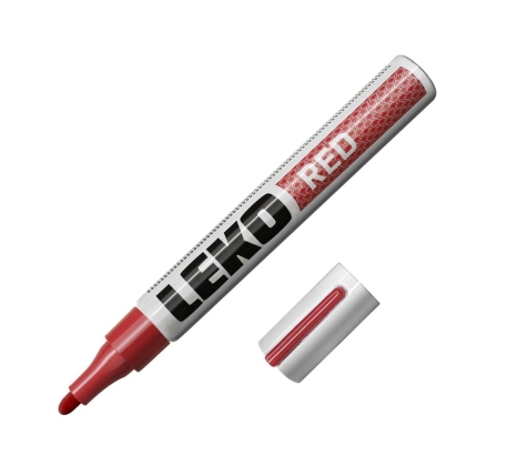 Маркер LEKO с нитроэмалью КРАСНЫЙ 4мм 011104/480040 фото 1