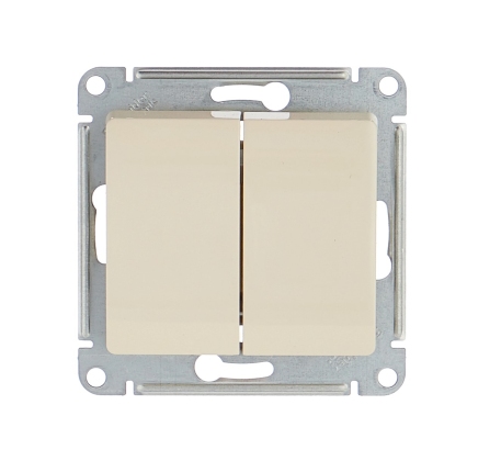 Выключатель 2кл с/у крем механизм Glossa Schneider Electric GSL000251 фото 1