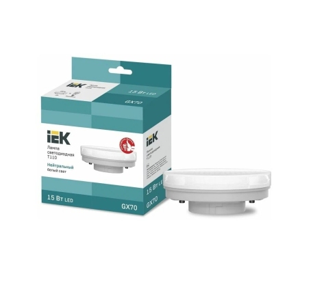Лампа св/д IEK таблетка 15Вт GX70 4000К IP20 1425Лм фото 1