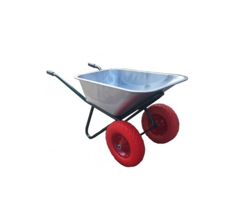 Тачка строительная двухколесная WB6419S-ПУ 100л. 260кг. полиуретановое колесо 14
