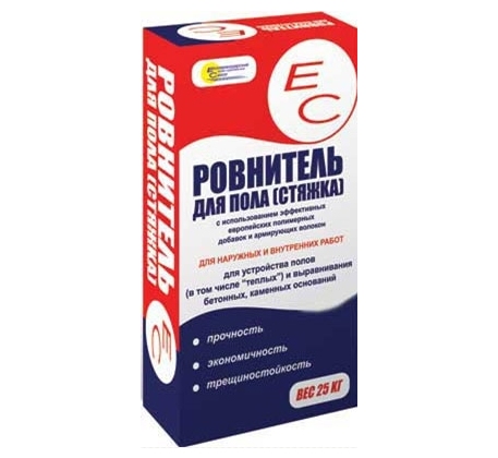 Ровнитель для пола (стяжка) ЕС  25кг, цементный  (под./54шт) фото 1