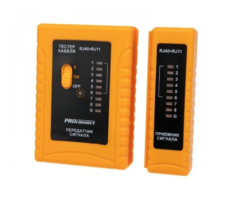 Тестер кабеля RJ-45+RJ-11 468 Proconnect 12-1006-4 фото 1