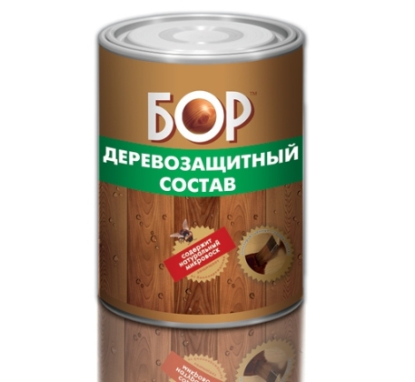 Деревозащитное средство БОР 0,7кг. красное дерево фото 1