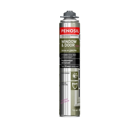 Пена монтажная PENOSIL WINDOW & DOOR ELASTIC 750мл. профи эластичная 218907 фото 1