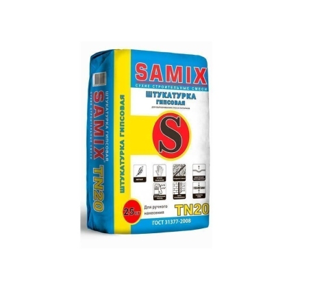 Штукатурка SAMIX TN-20 гипсовая 25кг  (пал./63меш.) фото 1