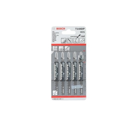 Пилки д/лобзика Bosch 1уп/5шт. Т144DP, HCS (дерево) 2608633А35 фото 1