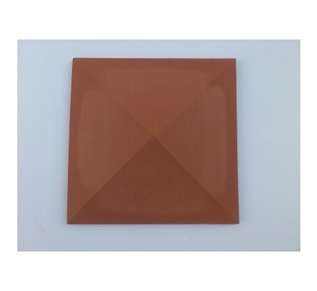 Крышка на столб простая квадрат 500х500мм., (красный 02) фото 1
