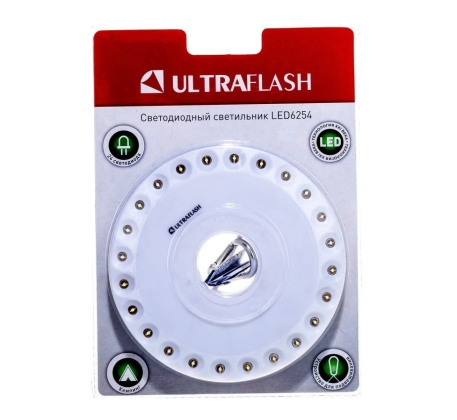 Фонарь кемпинговый светодиодный Ultraflash LED6254 пласт. корпус 863503/10476 фото 1