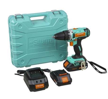 Дрель аккумуляторная Sturm! CD3620, 20 В, 1BatterySystem,  2 акк., 2,0 Ач, кейс фото 1