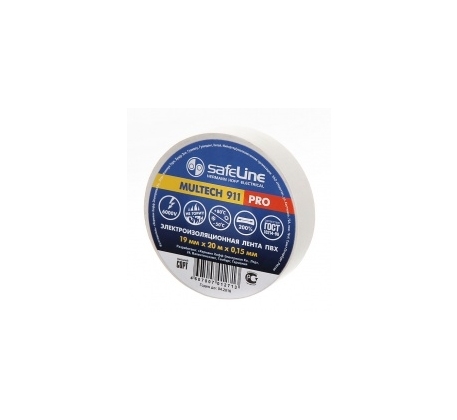 Изолента белая 19/20м SafeLine фото 1