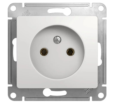 Розетка 1гн без З/К с/у белый механизм 16А Glossa Schneider Electric GSL000141 фото 1