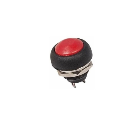 Выключатель-кнопка 250V 1A (2c) (JN)-OFF Б/фикс красная Micro (PBS-33D) Rexant 36-3050 фото 1