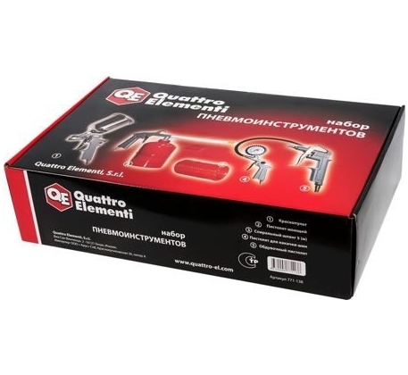 Набор пневм.-инструмента QUATTRO ELEMENTI 3шт. 772-128 фото 1