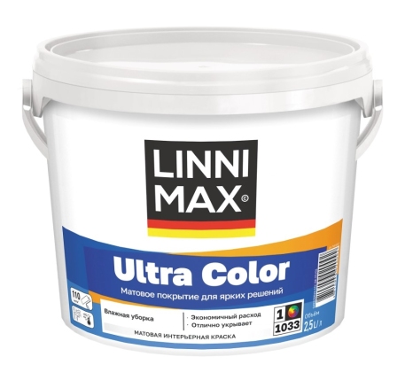 Краска ВД LINNIMAX Ultra Color/Ультра Колор для внутренних работ База 1 2.5л. фото 1