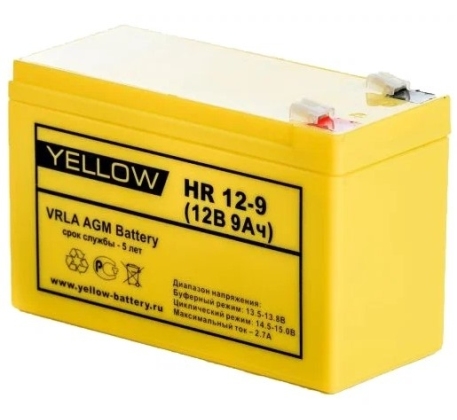 Аккумулятор YELLOW VL 12В 9А/ч фото 1