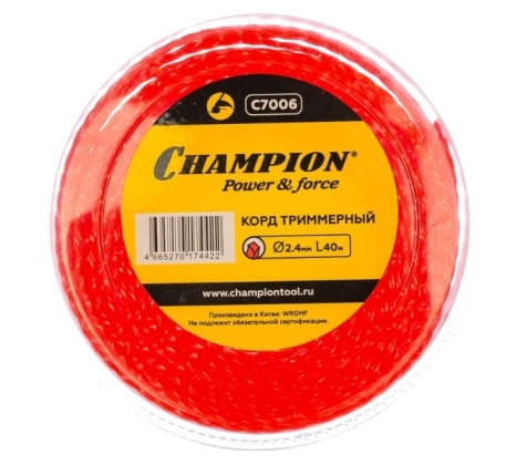 Корд трим.CHAMPION Twisted Square 2.4мм* 40м (витой квадрат), CHAMPION, C7006 фото 1