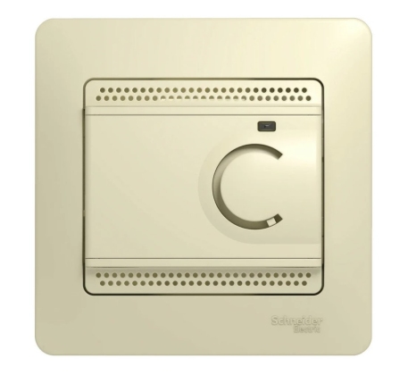 Терморегулятор теплого пола с датчиком с/у крем в сборе Glossa Schneider Electric GSL000238 фото 1