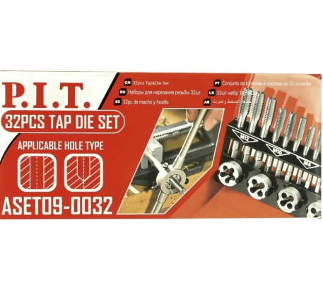 Набор для нарезания резьбы P.I.T. 32шт(ASET09-0032) фото 1